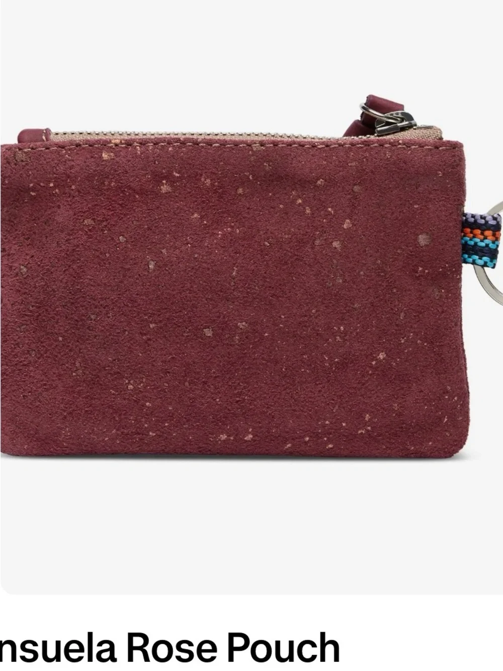 Consuela (Rose) Suede Pouch